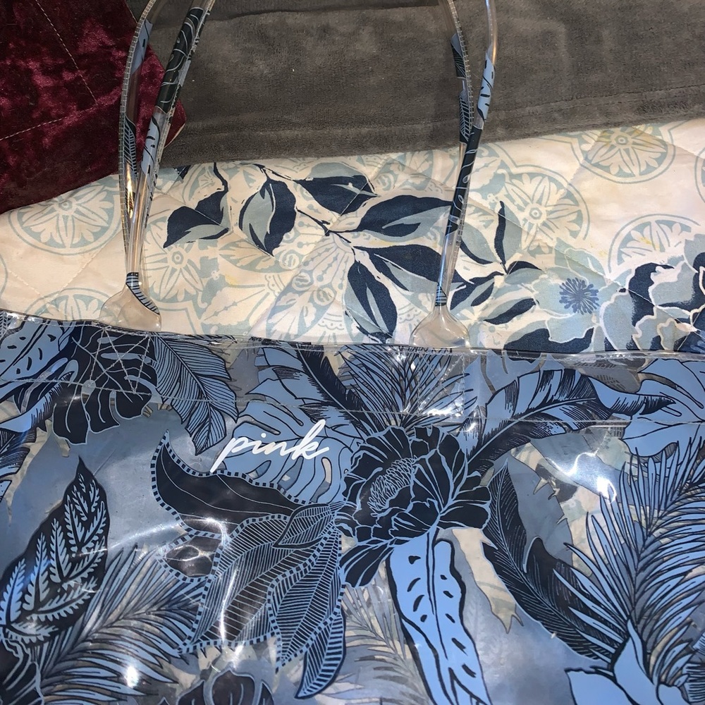 VS PINK Clear Vinyl Beach Bag